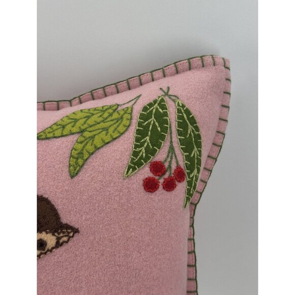 Jan Constantine England 100% Wool Thrown Pillow Feathers Filled Tropical Monkey - Picture 3 of 11